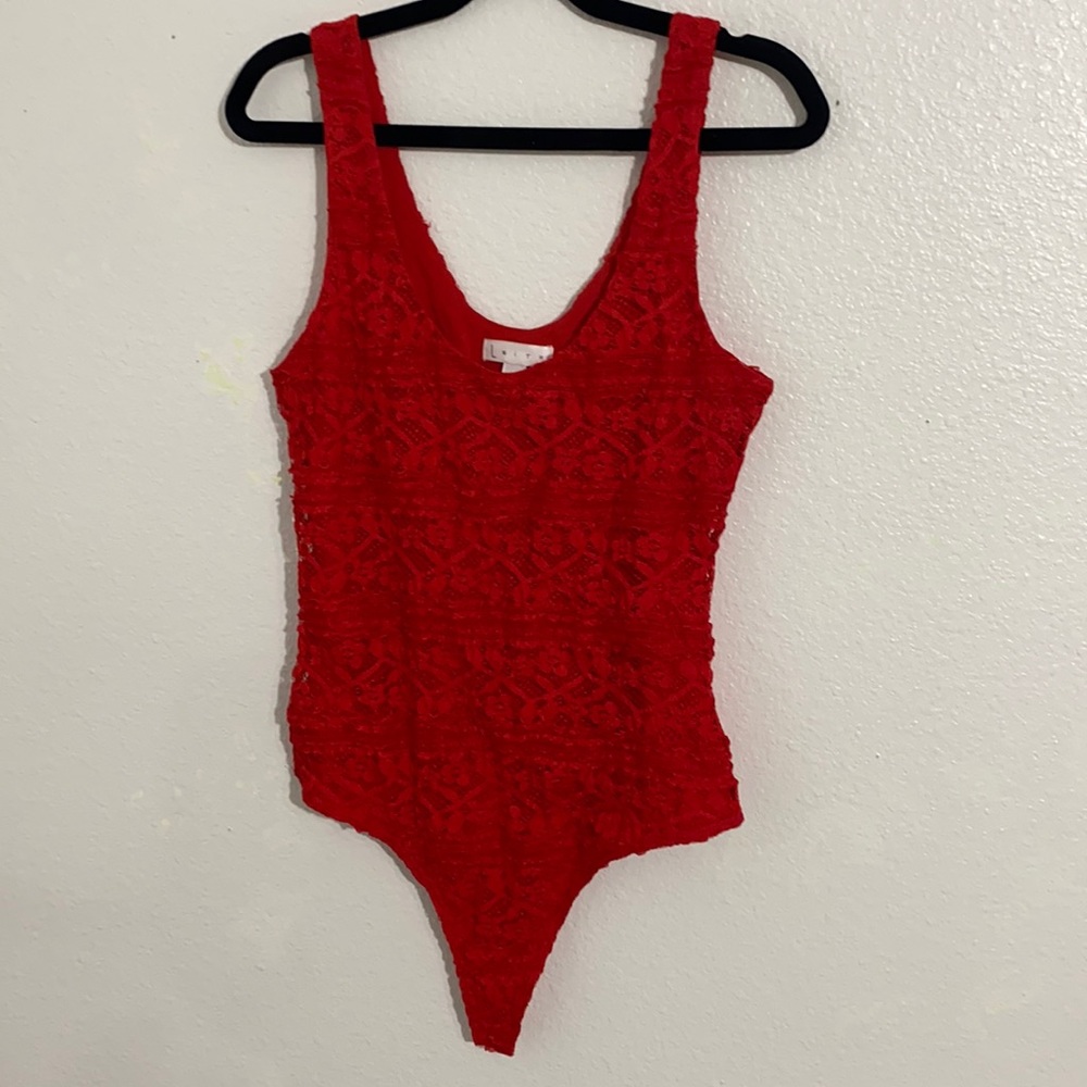 Red bodysuit Xs